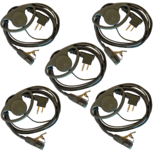 Kit 5 Fones com Microfone para Rádio Comunicador Motorola EP450 DEP450 Dtr620 Dtr720 Bd506 Rpd7001